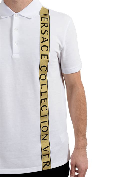 white versace polo shirt|versace look alike shirts.